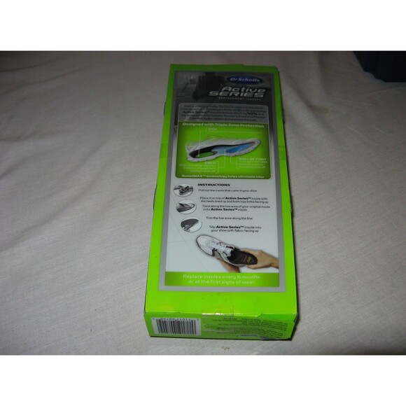 Dr. Scholl’s Active Series Replacement Insoles Triple Zone Protection Sz 10.5-13 - Picture 3 of 3